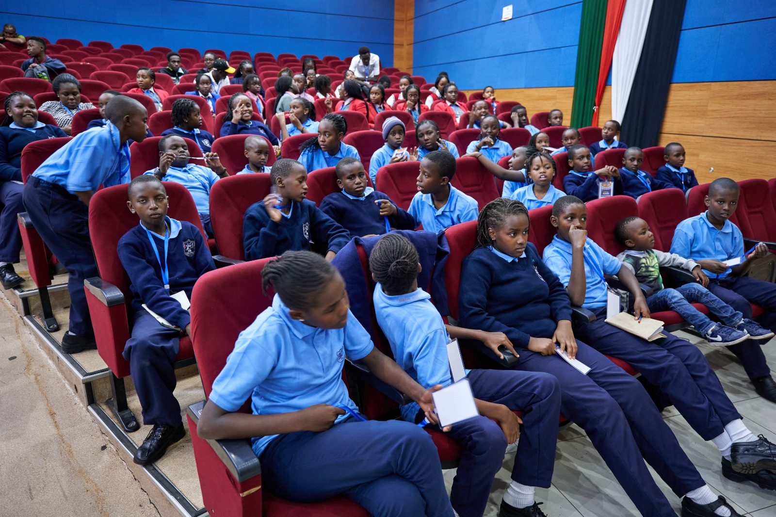 Learners at an auditorium school trip
