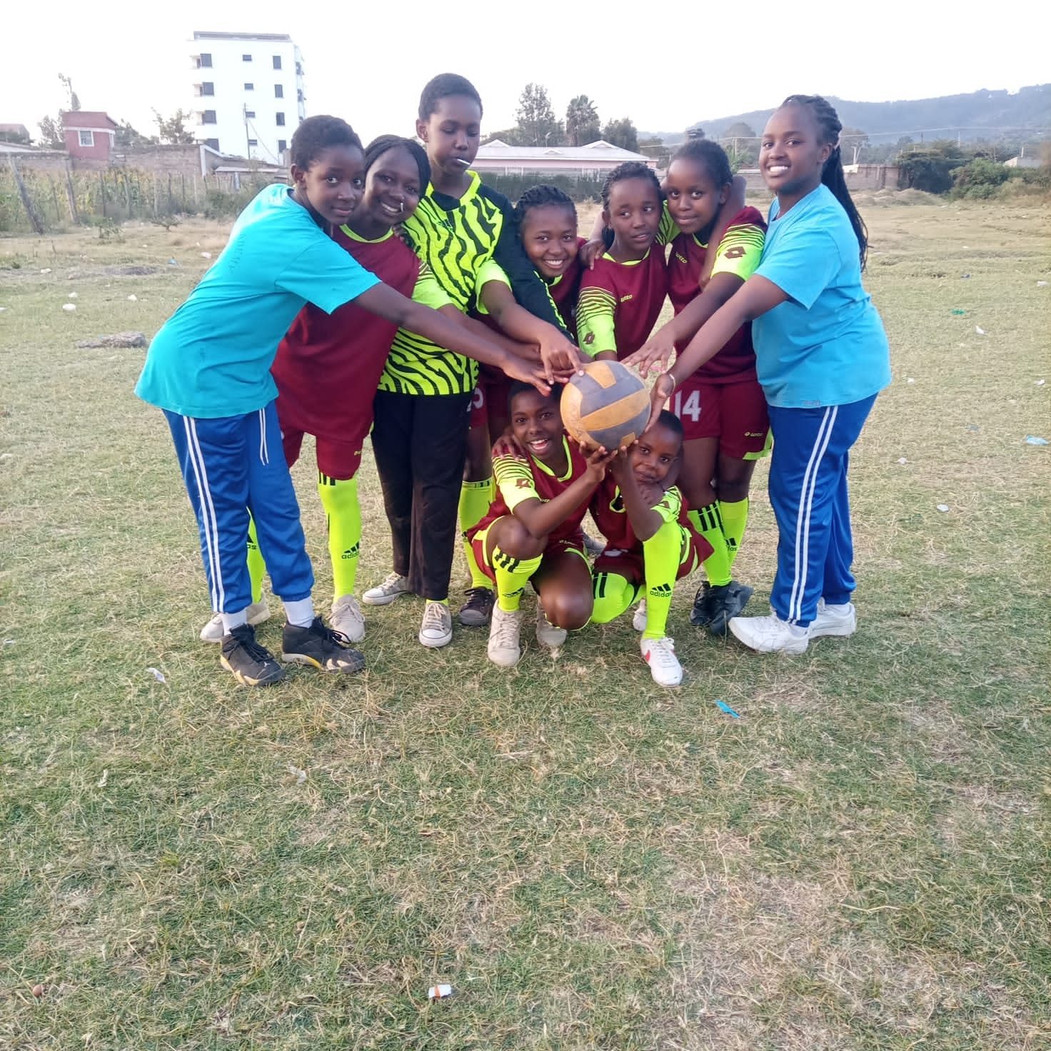 Soccer team huddle spirit